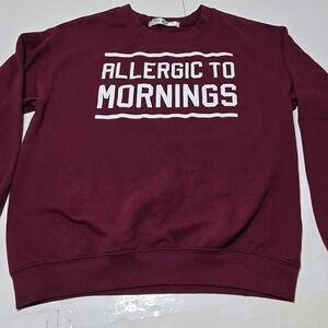 Wound Up Burgundy Crewneck Sweater - Allergic to Mornings